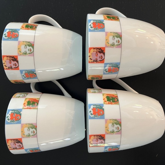 Coffee Mug Set Andy Warhol Marilyn Monroe Block Set of 4 NIB WMM332 - Picture 4 of 6